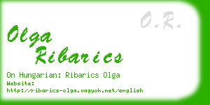 olga ribarics business card